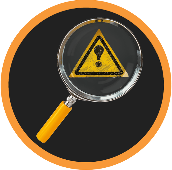 Magnifying Glass Safety Graphic